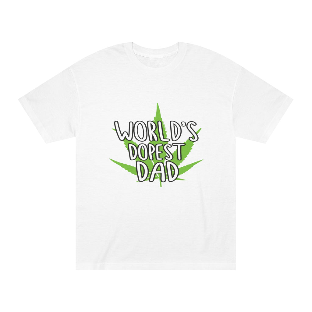 World's Dopest Dad T-Shirt — Cannabis Leaf Father's Day Tee
