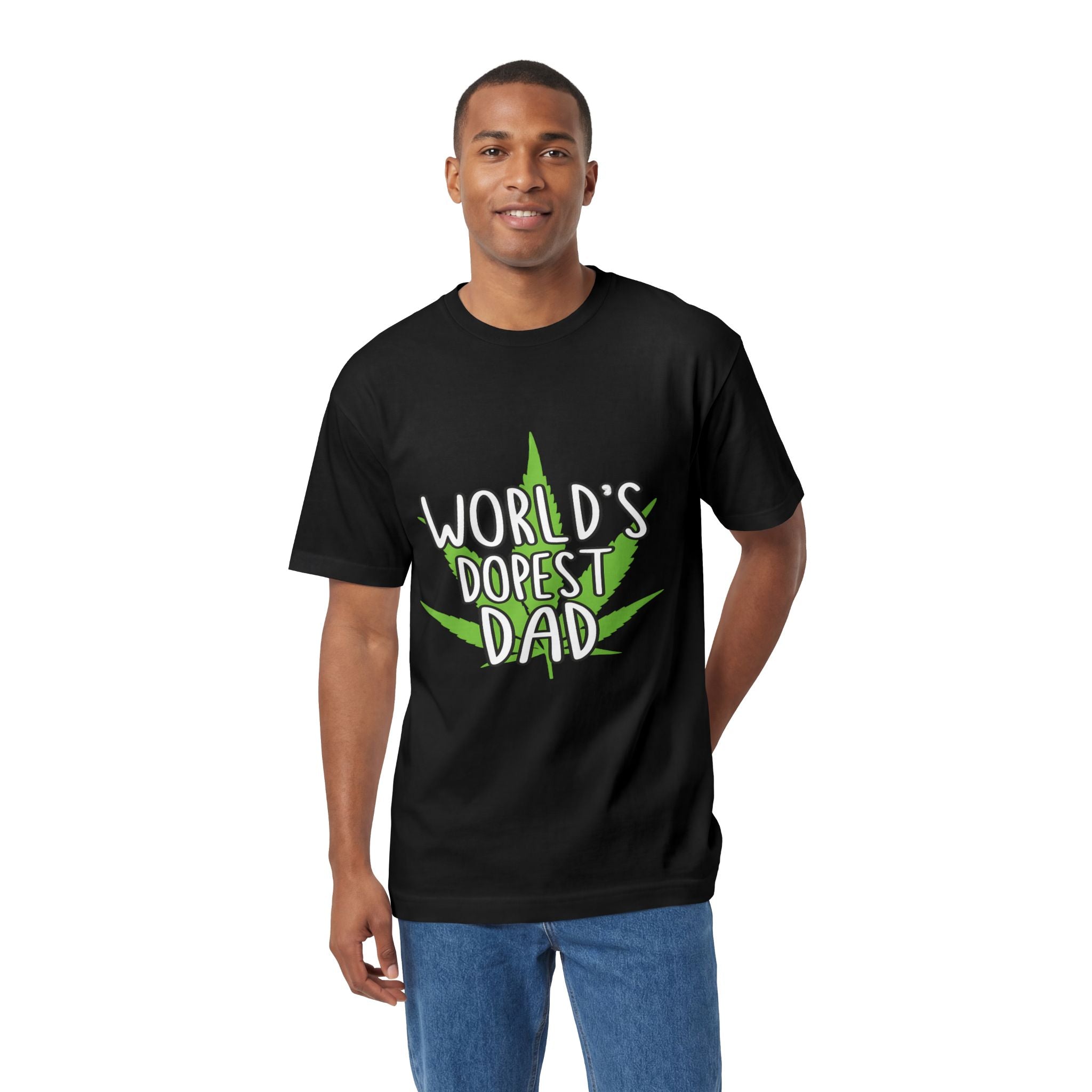 World's Dopest Dad T-Shirt — Cannabis Leaf Father's Day Tee