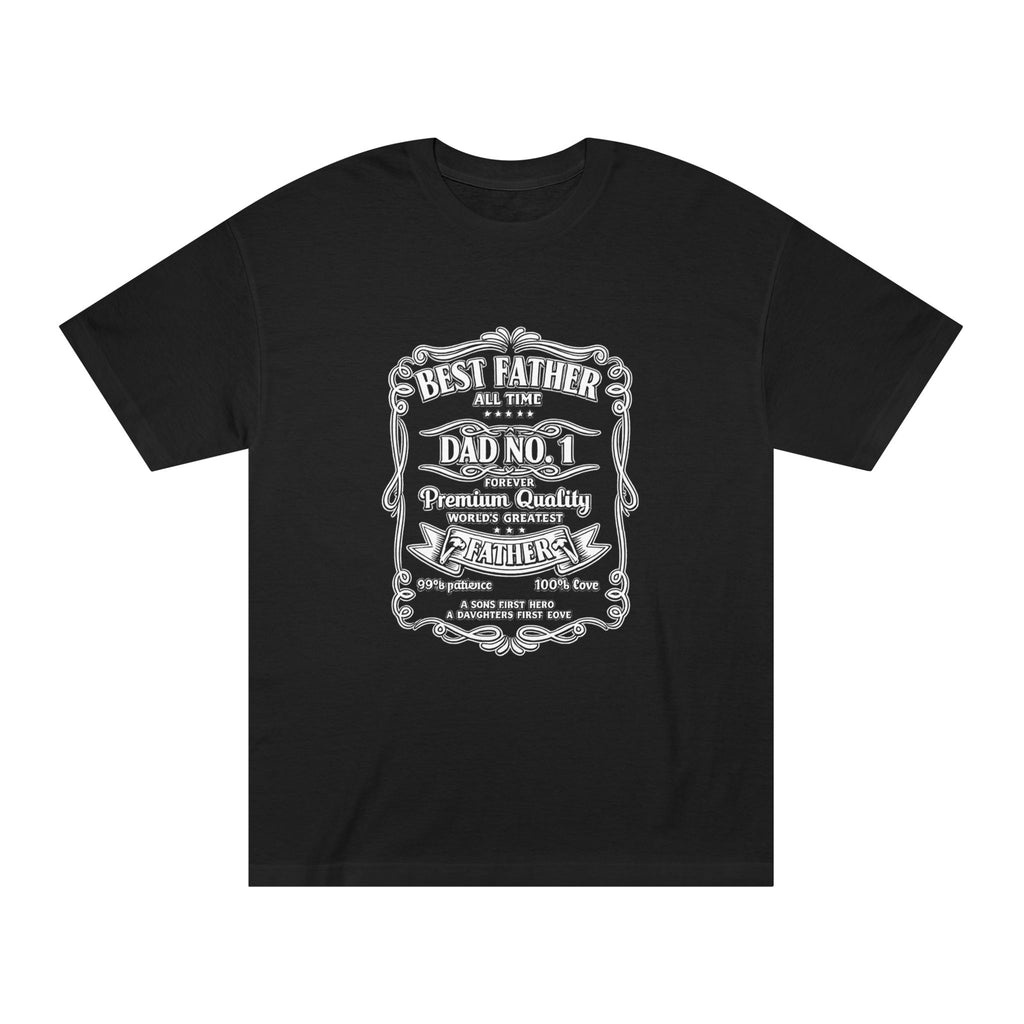 Best Father Dad No.1 T-Shirt — Father's Day Vintage Whiskey Label Tee